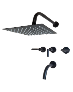 61030 DUCHA CON TRANSFERENCIA LAMY LEVER BLACK AQUALAF